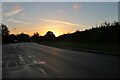 Sunset on the A4500, Ecton