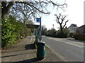 Bus stop and shelter on Lyndhurst Road (A35)