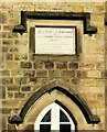 Plaque on almshouses, Masham