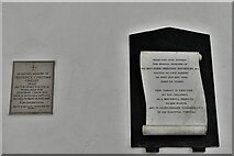 TF8709 : Necton, All Saints Church: Two memorials for former rectors by Michael Garlick