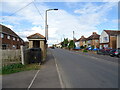 Bus stop and shelter on Rushden Road