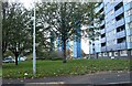 Blue flats on Henge Way, Luton