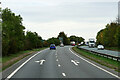 A46 approaching Riseholme Roundabout