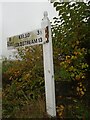 Direction Sign - Signpost on the A6089 at Nenthorn