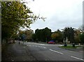 Approaching a roundabout in Church Lane East 