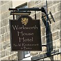 Sign of The Warkworth Hotel