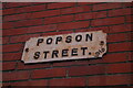 TM3389 : Street sign, Popson Street, Bungay by Christopher Hilton