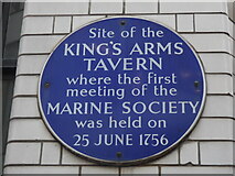 TQ3281 : Plaque of the former King's Arms Tavern off Cornhill by David Hillas