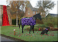 A poppy display at Kelso War Memorial gardens