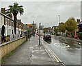 Cherry Hinton Road: a wet start to Wednesday