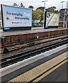 SU5606 : Adverts on Fareham railway station, Hampshire by Jaggery