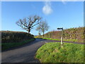 Junction of the lane to Wards Farm with the road to Purton