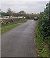 Road past the churchyard, Marstow, Herefordshire