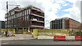 New buildings under construction at the University of Glasgow