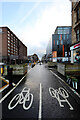 Dedicated cycle path, Cambridge Street