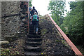 Brandy Bottom Colliery - steps up to the heapstead