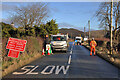 Traffic lights on the A708