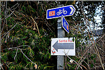 H4772 : Santa Run sign, Cranny by Kenneth  Allen