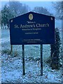 St Andrews Church Sign Winterborne Houghton