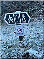 Footpath Sign in Winterborne Houghton