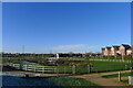 SuDS retention pond, New Lubbesthorpe housing development