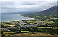 Looking down at Trefor...