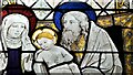 SU4250 : St. Mary Bourne, St. Peter's Church: Stained glass window (detail) by Michael Garlick