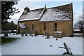 SP0530 : Hailes church in snow by Philip Halling