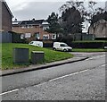 Two dark green cabinets, Mount Pleasant Road, Pontnewydd, Cwmbran