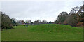 Grassy mound in Wolverhampton sports fields