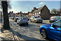 Cars queuing, St John