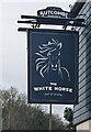 The White Horse pub & dining name sign, Buckover