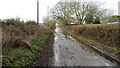 Flooded road near Quarry Farm