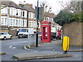 K2 telephone box, and pillarbox, Jerningham Road, New Cross