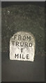 Old Milestone by the A390 in Highertown, Truro