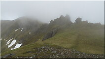 NH1326 : Pinnacle ridge between Stob a' Choire Dhomhain & Stob Coire Dhomhnuill by Colin Park
