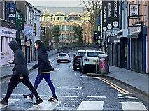 H4572 : Pedestrian crossing, Bridge Street, Omagh by Kenneth  Allen
