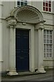 Shell hood porch doorway