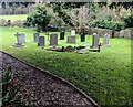 ST4087 : Wilcrick churchyard headstones by Jaggery