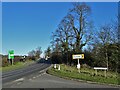 Junction of Gibbet Hill Lane with the A614