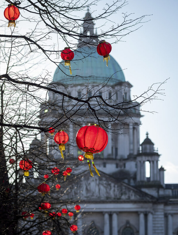 Chinese lanterns, Belfast © Rossographer Geograph Britain and Ireland