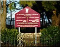 Church notice board