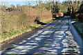 Frost and fence shadows on Bighton Road