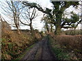 Heol ddiwyneb ger Tynewydd/ Unsurfaced road near Tynewydd