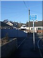 Cyclists Dismount sign on National Cycle Route 4 at Ynysawdre