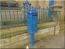 SE0641 : Blue post box, North Street, Keighley by Stephen Craven