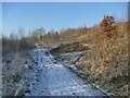 Snowy track above North Beck