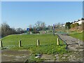 Playground behind houses on North Dean Road