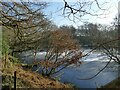 Frozen mill pond upstream of Goose Eye