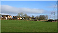 Grass fields by Husphins Farm near Codsall Wood